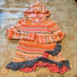 MATILDA JANE Size 8 Girls Keep Me Cozy Knit Sweater Tunic Ruffled Fall School